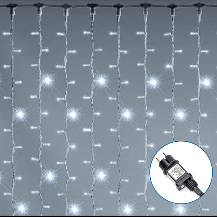 Гірлянда штора біла 1.2 м 120LED IP44