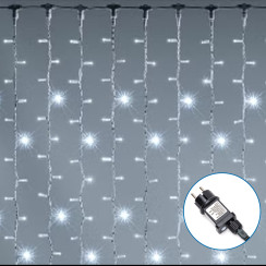 Гірлянда штора біла 1.2 м 156LED IP44