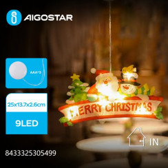 Рождественский декор надпись Merry Christmas присоски 10LED ON/OFF