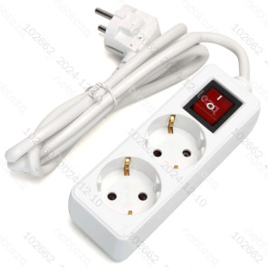 Німецька-розетка-на-2-отвори-прямокутна-3G1.0mm2-1.5м-без-вимикача