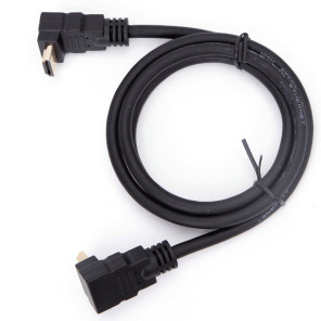 Кабель HDMI-HDMI 1 м з кутовим роз'ємом 90°