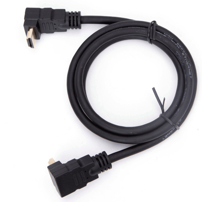 Кабель HDMI-HDMI 1 м с угловым разъемом 90°
