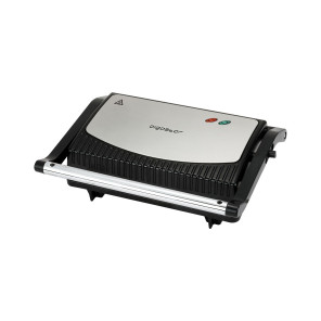 Прижимный гриль (панини) York 800W Серебристо-черный VDE