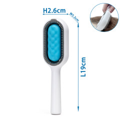 Щітка-гребінець для вичісування шерсті L19×W5.3×H2.6CM синя
