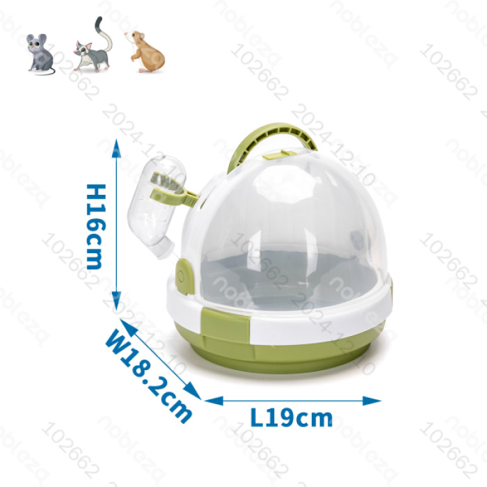 Клітка для хом'яка НЛО зелена L19×W18,2×H16 см