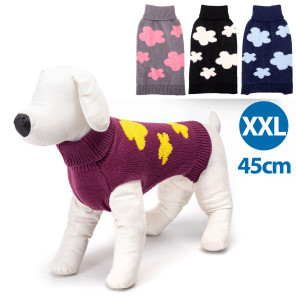 Жакардовий светр з квіткою XXL-45см жіночий