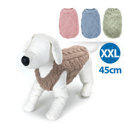 Плюшевая зимняя куртка XXL-45см-розовый-синий