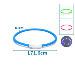 LED-трехрежимный силиконовый ошейник для животных 71.6 см
