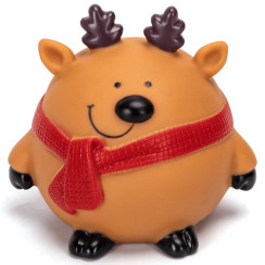 Виниловая игрушка Рождественский коричневый олень 8,7×9 см