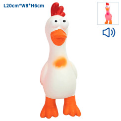 Латексна іграшка стояча качка L20×W8×H6CM рож/біла