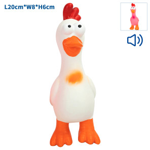 Латексна іграшка стояча качка L20×W8×H6CM рож/біла