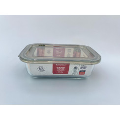 Скляний харчовий контейнер Danny Home 630 мл з кришкою боросилікатне скло BPA Free
