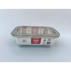 Скляний харчовий контейнер Danny Home 630 мл з кришкою боросилікатне скло BPA Free
