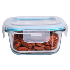 Великий квадратний скляний контейнер 800 мл