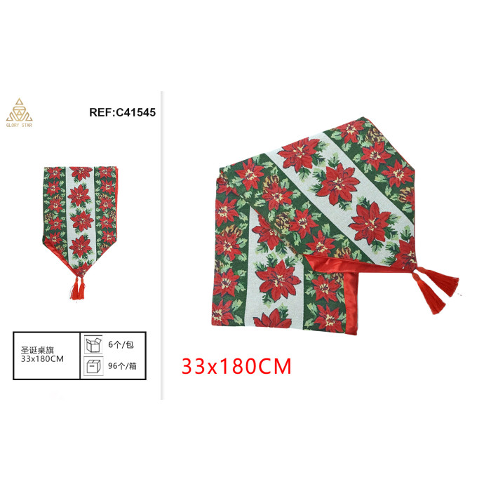 Святковий бігунок на стіл 33×180 см