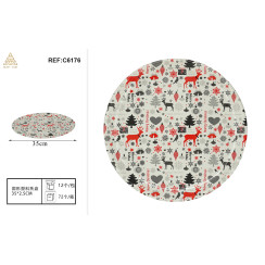 Піднос пластиковий круглий 35×2.5 см