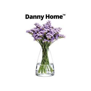 Скляна ваза Danny Home для квітів - прозора конусна ваза для букетів