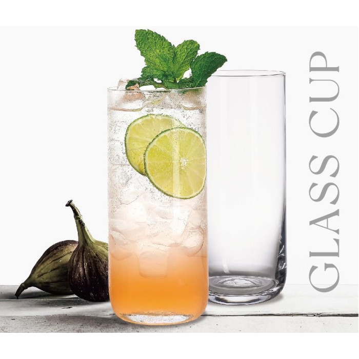 Склянка скляна висока для коктейлів і напоїв - прозора Glass Cup