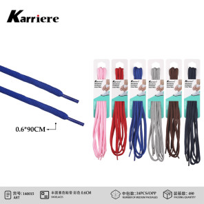 Шнурки плоскі кольорові Karriere 0.6x90 см - 1 пара