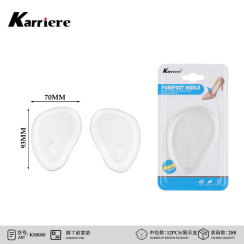 Силиконовые подкладки под переднюю часть стопы Karriere K88000 70x93 мм прозрачные