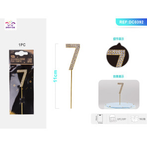 Топер с бриллиантами «7» 11 см