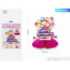 Декор «Happy Birthday» шарики 24.5×22 см