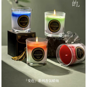 Ароматична свічка у склянці 150г - градієнтна серія Scented Candle з ефектом зміни кольору