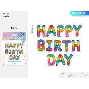 Балони «Happy Birthday» желейна серія 13 шт