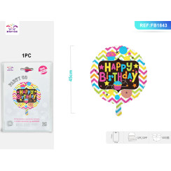 Баллон «Торт Happy Birthday» 45 см 1 шт.