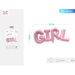 Баллон "Girl" для девочек 42×107 см 1 шт
