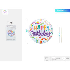 Балон «Happy Birthday HP» прозорий 45 см 1 шт