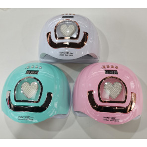 Сердцевидная LED-лампа для маникюра, синяя
