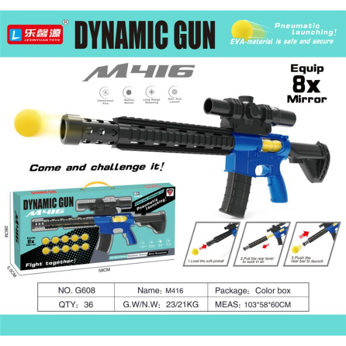 Пневматичний пістолет-автомат M416 з м'якими кульками
