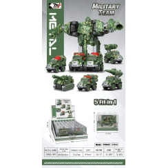 Металевий військовий робот 5-в-1 Sentai