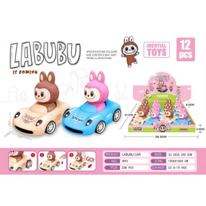 Інерційний автомобіль Labubu 12 шт у дисплейній коробці