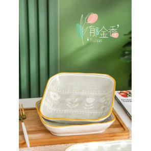 Глибока чотирикутна тарілка 7.25ʺ «Тюльпан»