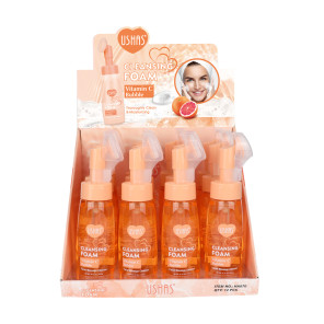 Очищуюча пінка для обличчя USHAS Vitamin C Bubble з масажною щіточкою 240г