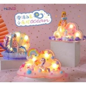 HBX-2001 Дитячий DIY нічник з іграшкою - світлодіодний освітлювач для дитячої кімнати