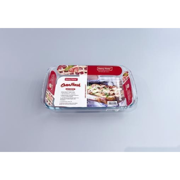 Скляна форма для запікання Danny Home OverFresh прямокутна прозора жаростійка