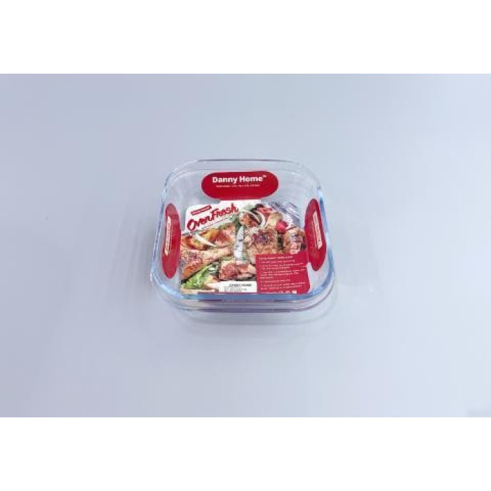 Форма для запікання скляна Danny Home OverFresh квадратна з ручками