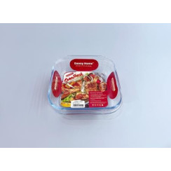 Форма для запекания стеклянная Danny Home OverFresh квадратная с крышкой