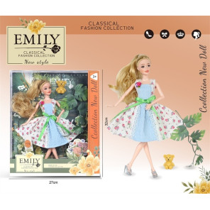 Лялька Emily Classical Fashion Collection 32 см у квітковій сукні з ведмедиком - колекційна