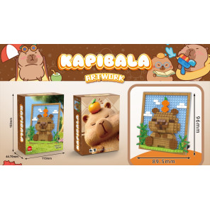Конструктор Капібара з апельсином Kapibala Artwork 300 деталей - піксельна картина