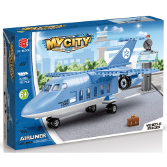 Конструктор XJ-Block My City Airliner XJ-855 Пасажирський літак 152 деталі для дітей 6+