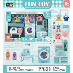Ігровий набір Пральня Fun Toy з праскою, пральною машиною та кошиком для білизни