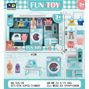 Ігровий набір Пральня Fun Toy з праскою, пральною машиною та кошиком для білизни