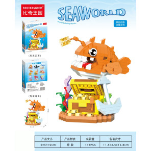 Конструктор Biqikingdom Sea World Риба-вудильник з скарбницею 420 деталей