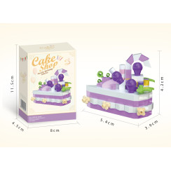 Конструктор Cake Shop Торт Чорничний 150 деталей - фіолетовий міні-набір для дітей