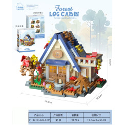 Конструктор Forest Log Cabin Лісова хатина 715 деталей - будиночок з деревами та садом