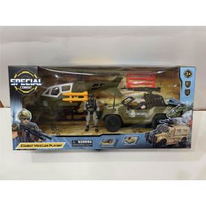 Військовий ігровий набір Special Combat - вертоліт, джип і фігурки солдатів для дітей від 3 років